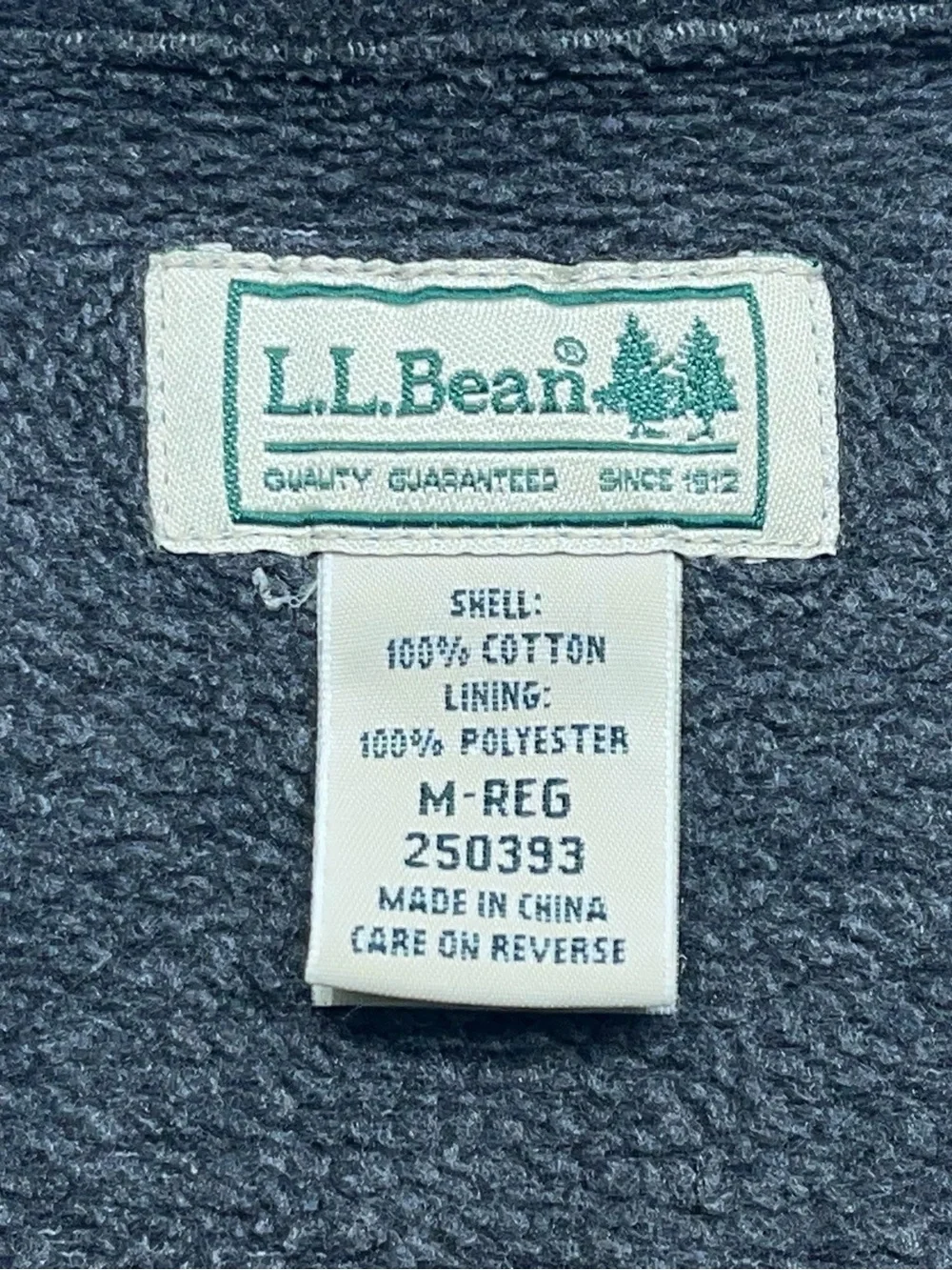 L.L. Bean plaid lined sherpa